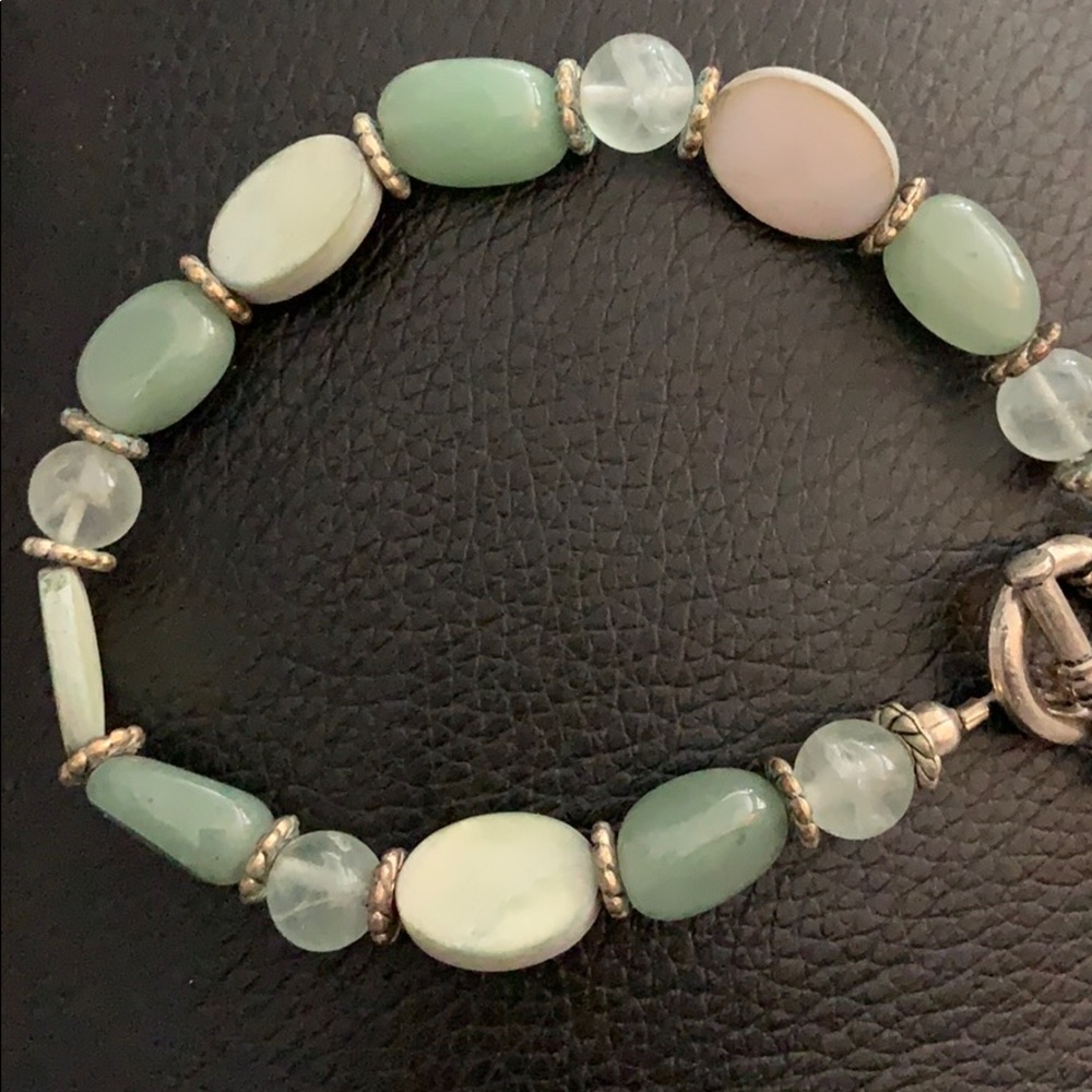Jade sterling bracelet